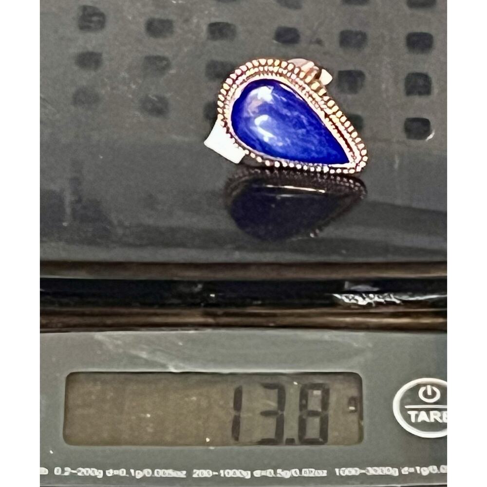 Large Southwestern Lapis Lazuli Copper Statement Ring Adjustable Size NEW - Picture 16 of 16